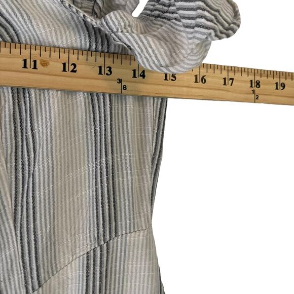 Volcom Women's Size Small Blue Winding Roads Babydoll Coastal Midi Dress - Picture 11 of 11